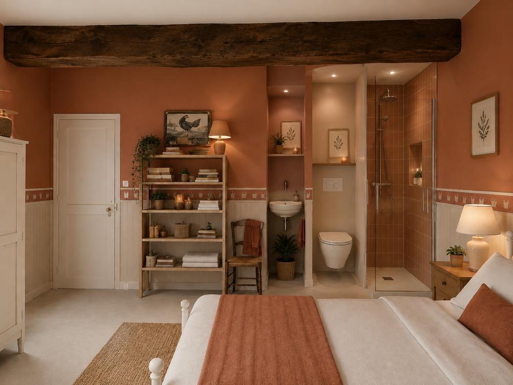 Chambre — teintes terracotta